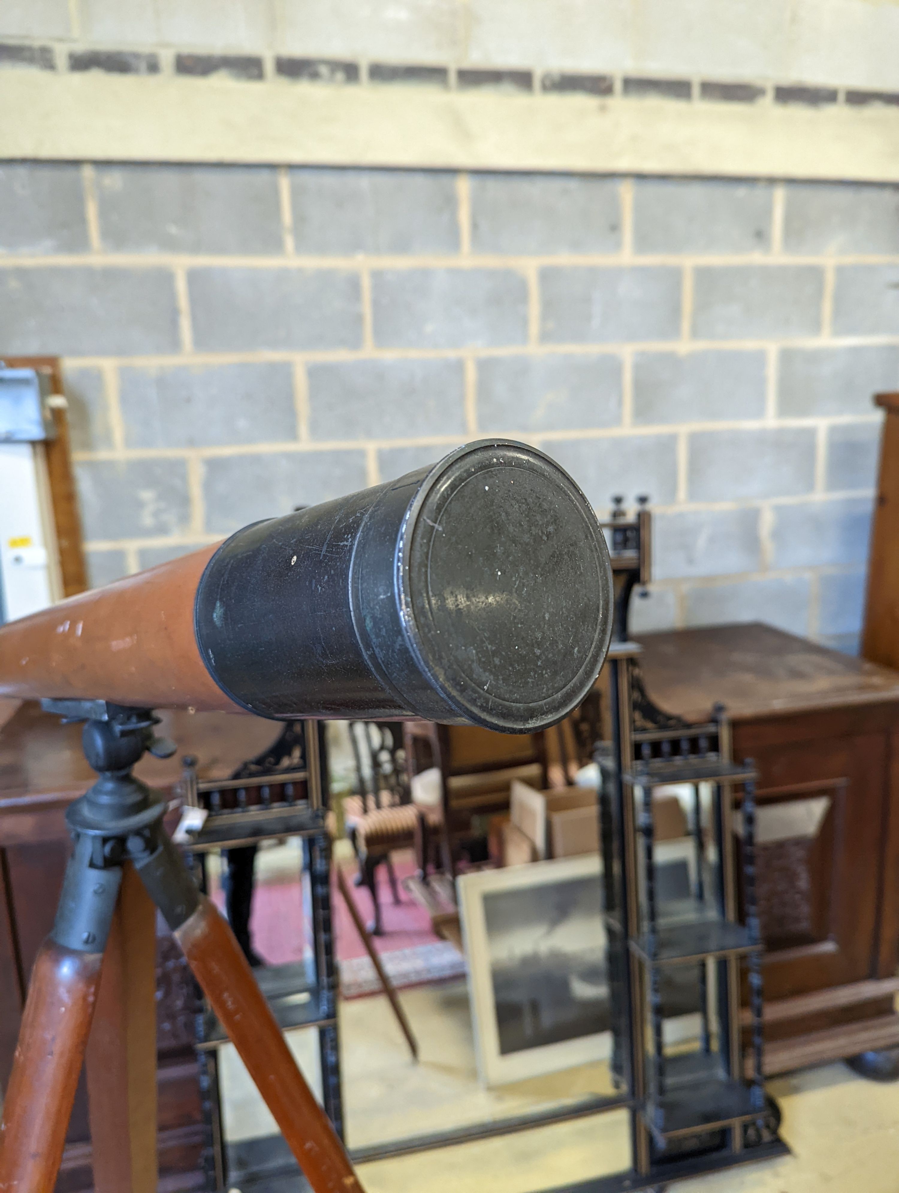 A Victorian telescope on a stand